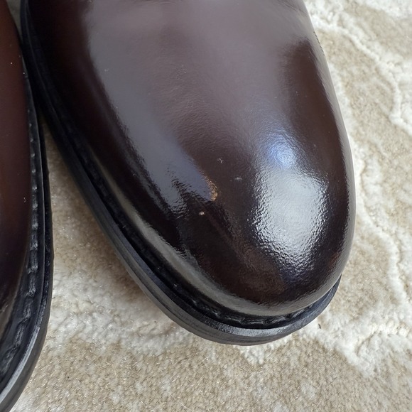 EXPRESS Brown Burgundy Leather Oxford Dress Shoes Men\'s 10.5 Great Condition